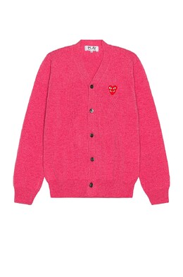 Comme des Garçons: Розовый кардиган 