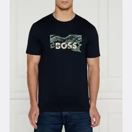 BOSS: Синяя футболка 