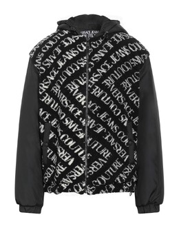 Versace Jeans Couture: Чёрный пуховик 