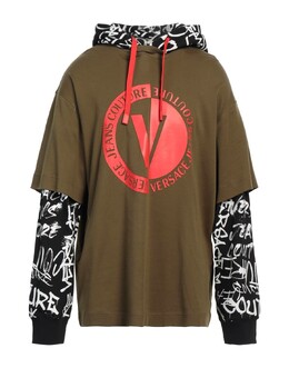 Versace Jeans Couture: Зелёная толстовка 