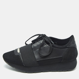 Balenciaga: Чёрные кроссовки  Race Runner