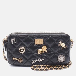 Chanel: Чёрная сумка через плечо 