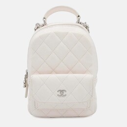 Chanel: Белый рюкзак 
