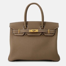Hermes: Коричневая сумка-шоппер  Birkin 30