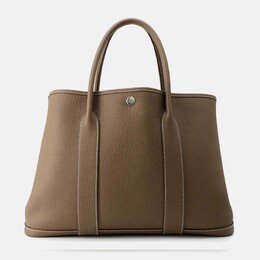 Hermes: Коричневая сумка-шоппер 