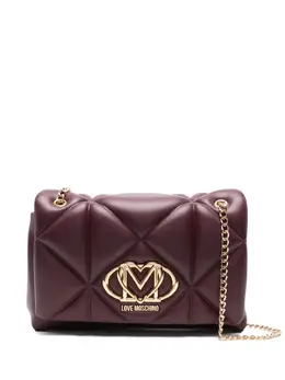 Love Moschino: Бордовая сумка 