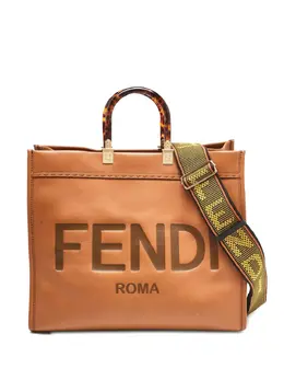 Fendi Pre-Owned: Коричневая сумка-шоппер 