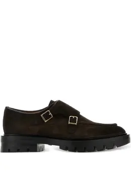 Santoni: Коричневые лоферы 