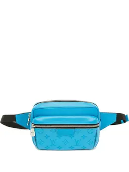 Louis Vuitton Pre-Owned: Голубая поясная сумка 