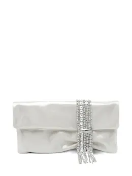 Jimmy Choo: Серебристый клатч 