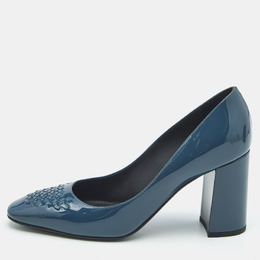 Bottega Veneta: Голубые туфли  Intrecciato