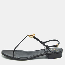 Valentino: Чёрные сандалии  VLogo