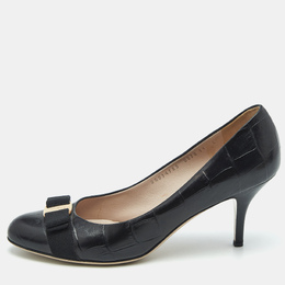 Salvatore Ferragamo: Чёрные туфли  Vara Bow
