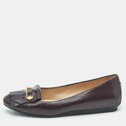 Tod's: Бордовые балетки 