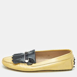 Tod's: Жёлтые лоферы 