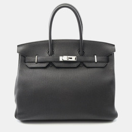 Hermes: Чёрная сумка  Birkin 35