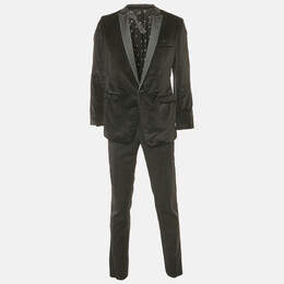 Dolce & Gabbana: Чёрный костюм  Velvet
