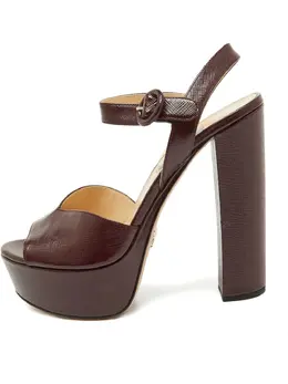 Prada Pre-Owned: Бордовые сандалии 