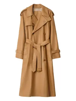 Burberry: Коричневый плащ 