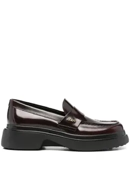 Tod's: Бордовые лоферы 