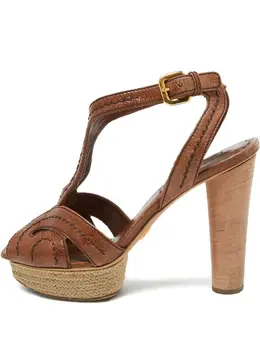 Prada Pre-Owned: Коричневые сандалии 