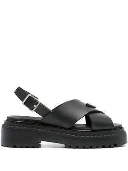 Prada: Чёрные сандалии 