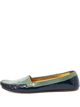 Prada Pre-Owned: Синие лоферы 