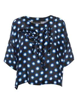 Moschino Pre-Owned: Блуза в горошек 