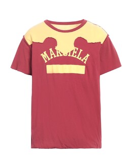 Maison Margiela: Бордовая футболка 