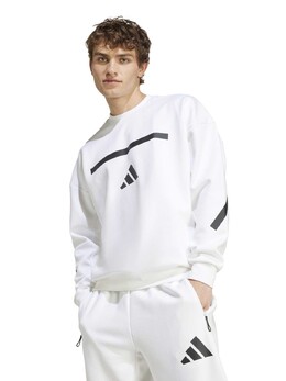 Adidas: Белый свитшот 