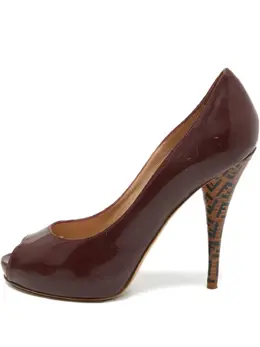 Fendi Pre-Owned: Бордовые туфли 