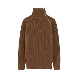 Dries Van Noten: Коричневый свитер 
