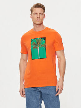 United Colors Of Benetton: Оранжевая футболка 