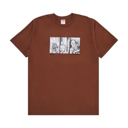 Supreme: Коричневая футболка 