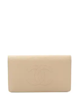 CHANEL Pre-Owned: Бежевый кошелёк 