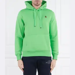 Tommy Hilfiger: Зелёная толстовка 
