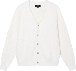 Stussy: Белый кардиган 