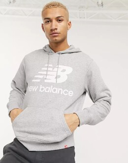 New Balance: Серая толстовка 