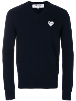 Comme Des Garçons Play: Свитер с v-образным вырезом 