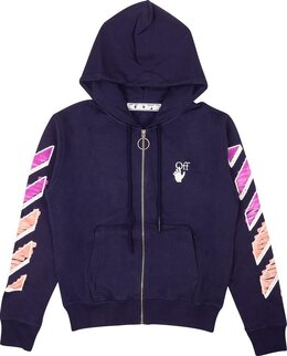 Off-White: Фиолетовая толстовка  Marker