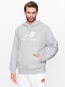 New Balance: Серая толстовка 