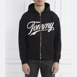 Tommy Hilfiger: Чёрная толстовка 