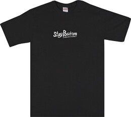 Supreme: Чёрная футболка  Stay Positive