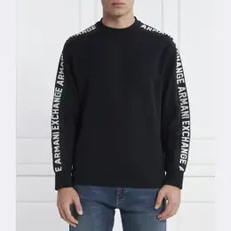 Armani Exchange: Синяя толстовка 