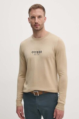 GUESS: Бежевый свитер 