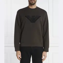 Emporio Armani: Коричневая толстовка 