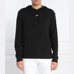 Tommy Hilfiger: Чёрная толстовка 