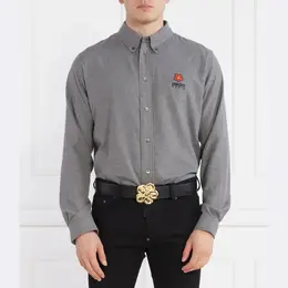 Kenzo: Серая рубашка 