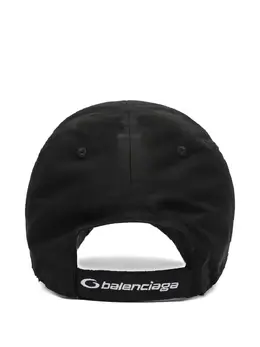Balenciaga: Чёрная кепка 