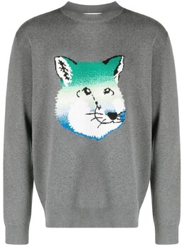 Maison Kitsuné: Серый свитер 